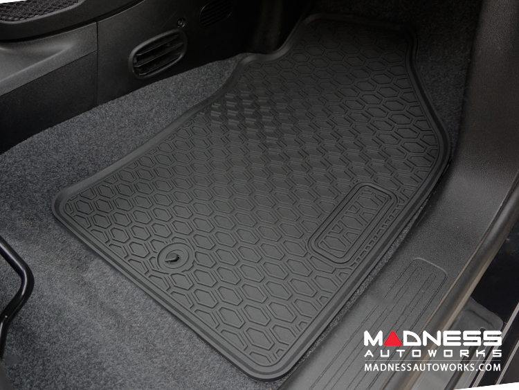 FIAT 500 Floor Mats All Weather Rubber LUXUS Premium Front + Rear